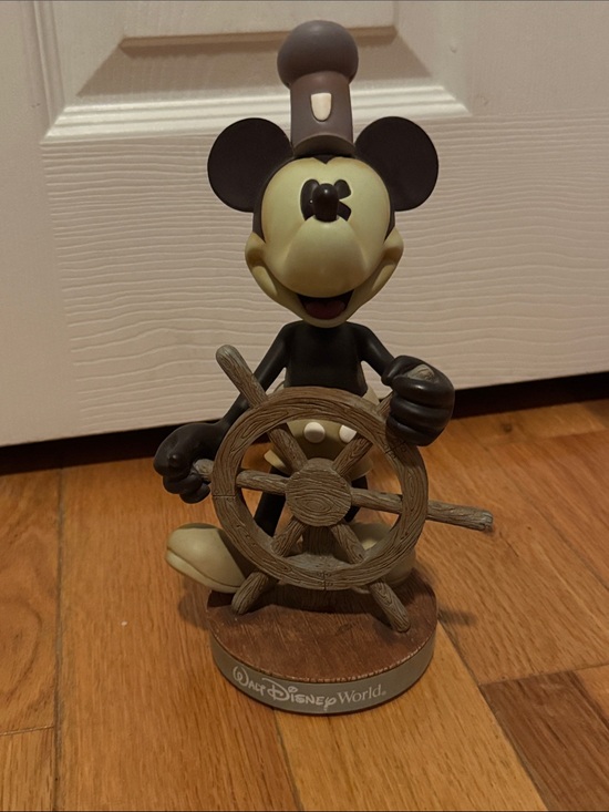 Disney Other - Disney Steamboat Mickey Decorative Figurine - Black, Cream & Brown